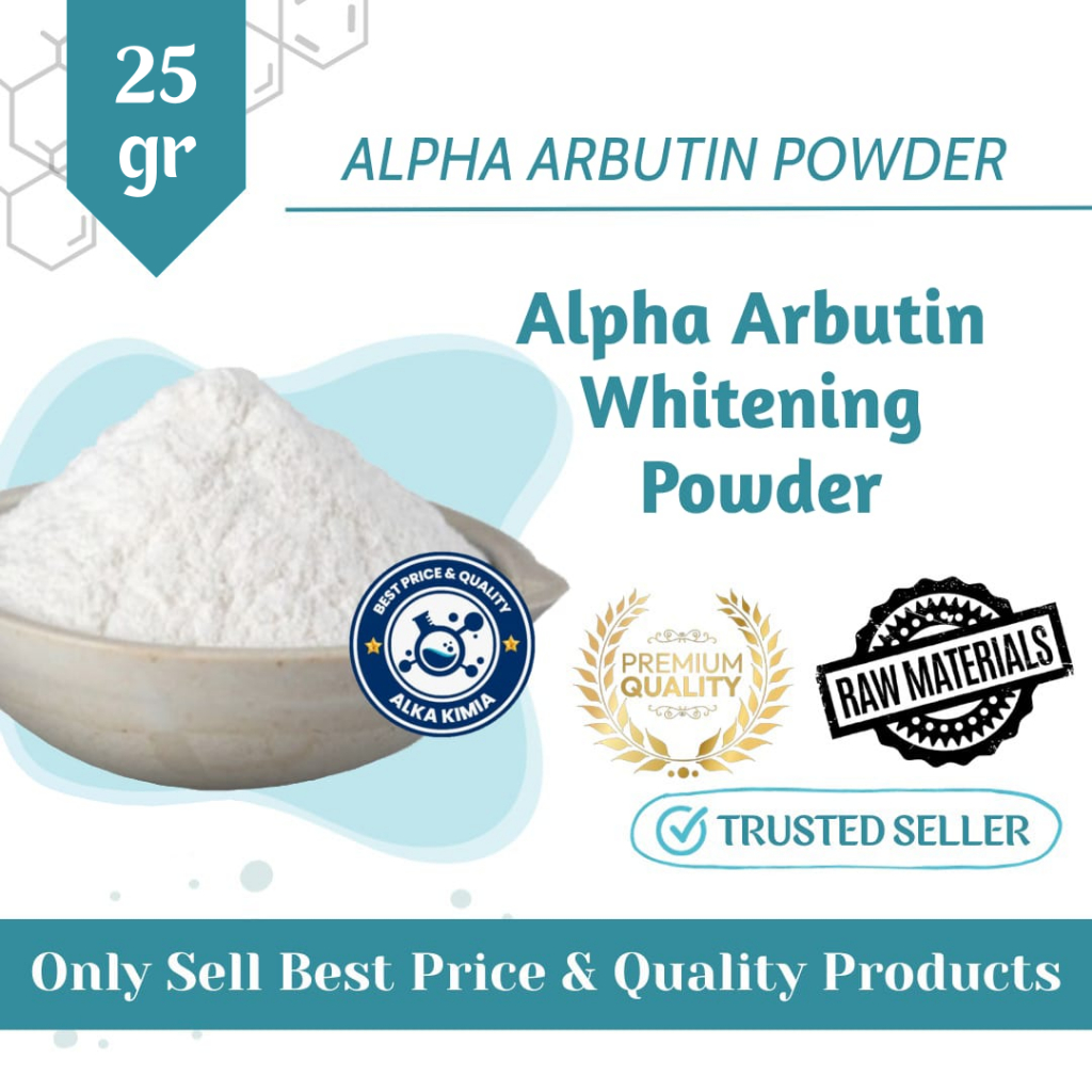 Murni 25gr Alpha Arbutin AHA Powder Whitening Glowing Skin Agent