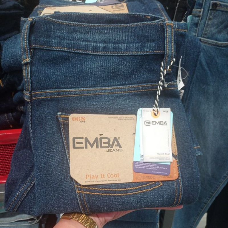 emba jeans jordan regular fit celana panjang jeans laki laki