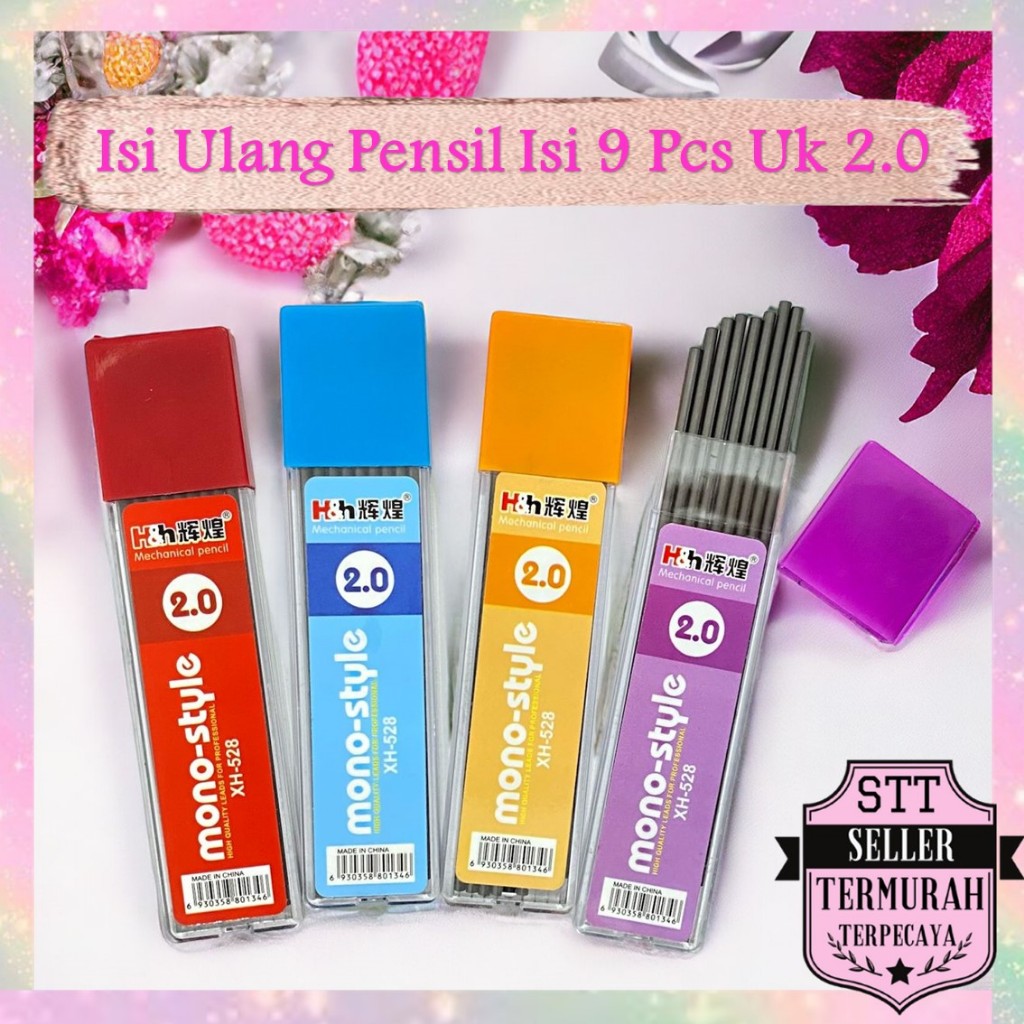 

STT Refill Pensil Mekanik Cetek PREMIUM QUALITY Ukuran 2.0 Isi Ulang Pensil Mekanik Isi 9 Pcs Alat Tulis Sekolah Dan Kantor Mechanical Aesthetic Korea