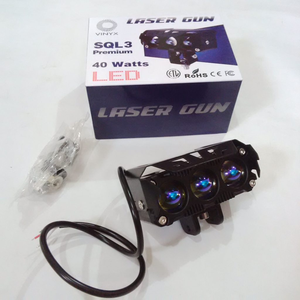 Lampu Sorot Tembak SQL 3 Mata VInyx 40 Watt Premium Laser Gun