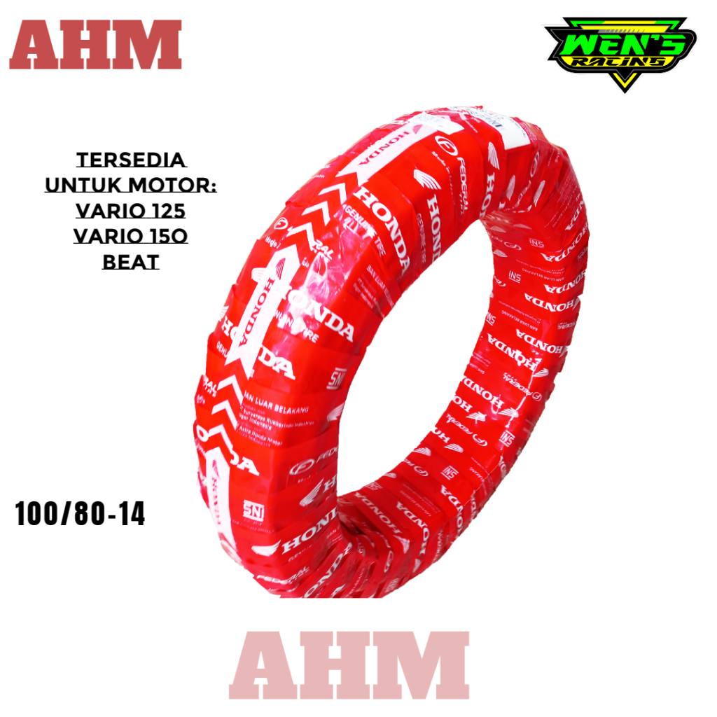 BAN LUAR BELAKANG VARIO 125 150 100/80 - 14 TUBELESS BELAKANG HONDA VARIO 150 2019