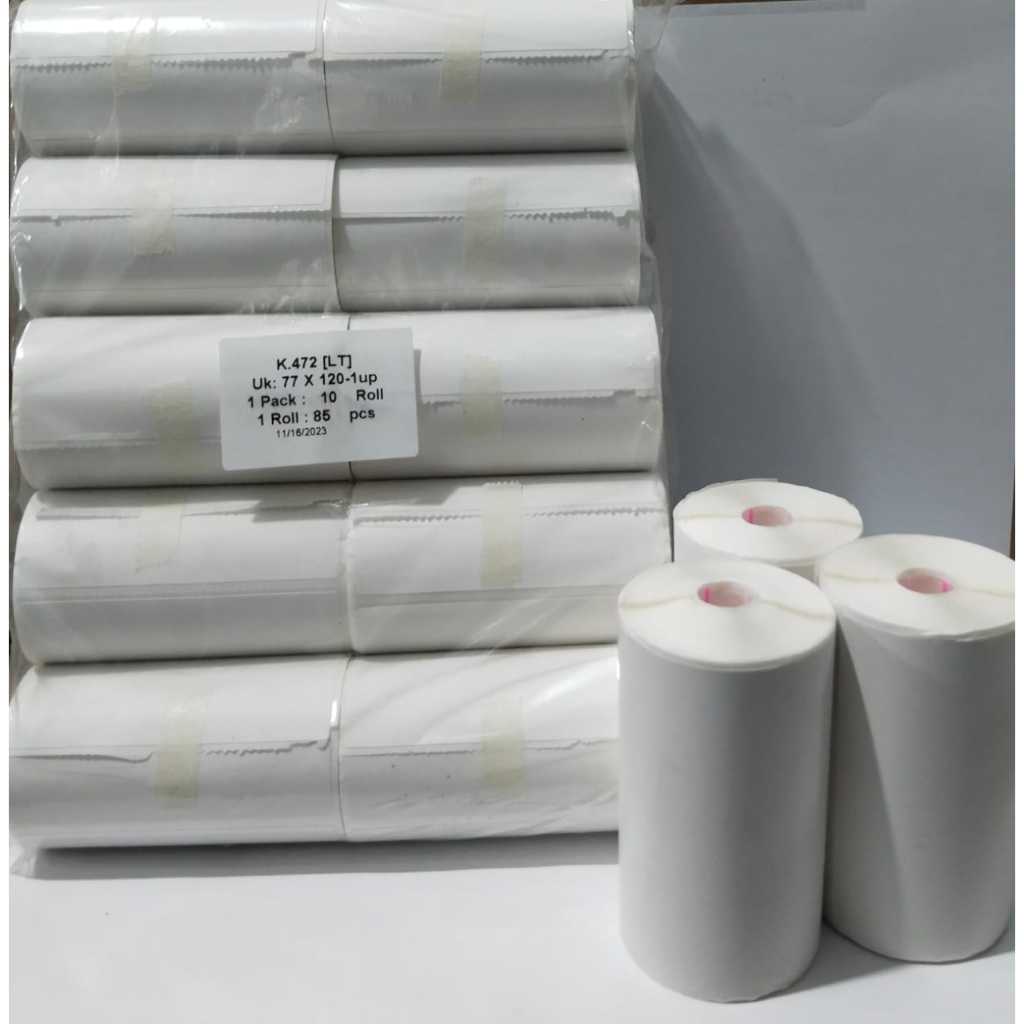 

LABEL STICKER THERMAL 80X120 - 77x120 u/ PANDA PRJ-80BL PRINTER BLUETOOTH MOBIL