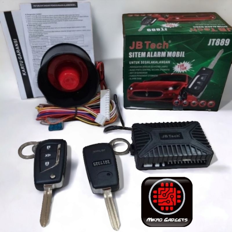 Alarm Mobil Kunci lipat JB tech JT889 MR335 Model Innova Fortuner Remote alarm mobil universal