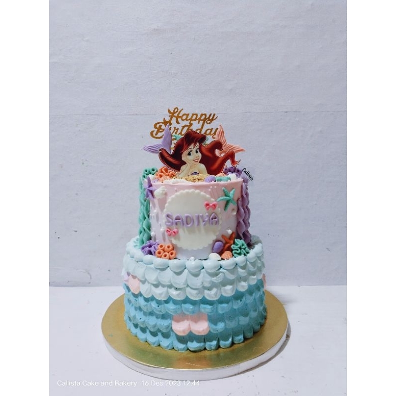 

Cake Mermaid 2 tier / Cake Lucu / Cake Cantik Anak - Anak perempuan