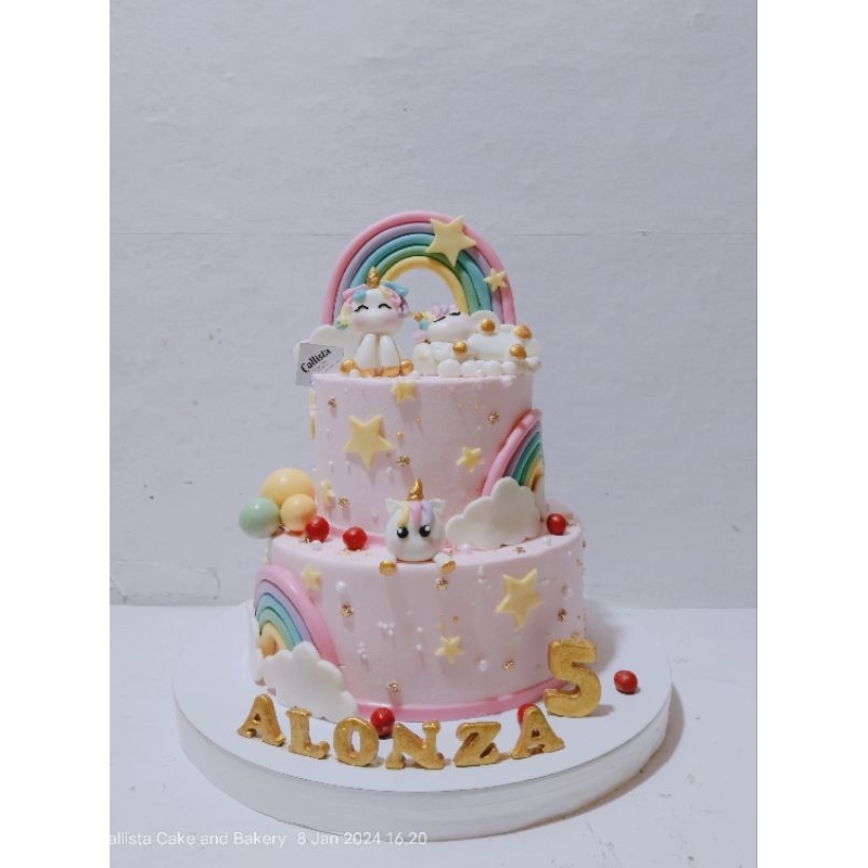 

Cake Unicorn 2 tier / Cake Lucu / Cake Ultah Anak-anak