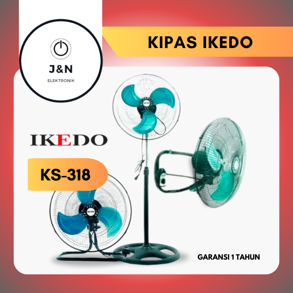 IKEDO KIPAS ANGIN 3 IN 1 KS-318 (18 INCH) GARANSI 1 TAHUN