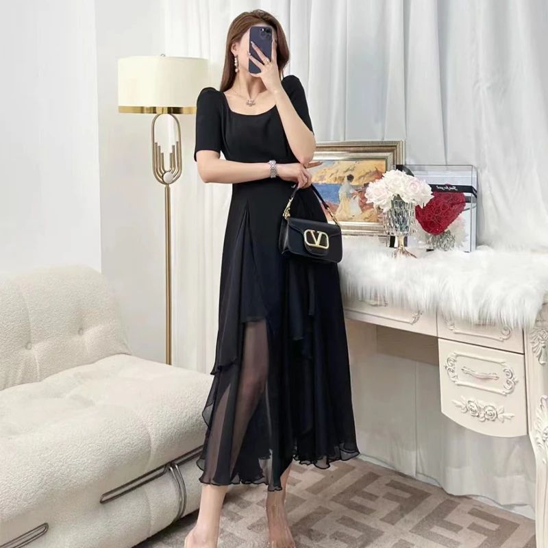 long dress wanita import jumbo big size premium fashion korea mewah cantik - dress pesta wanita eleg
