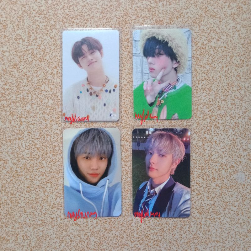 official photocard nct dream chenle cashbee resonance, jisung istj poster ver, jaemin hoodie photopa
