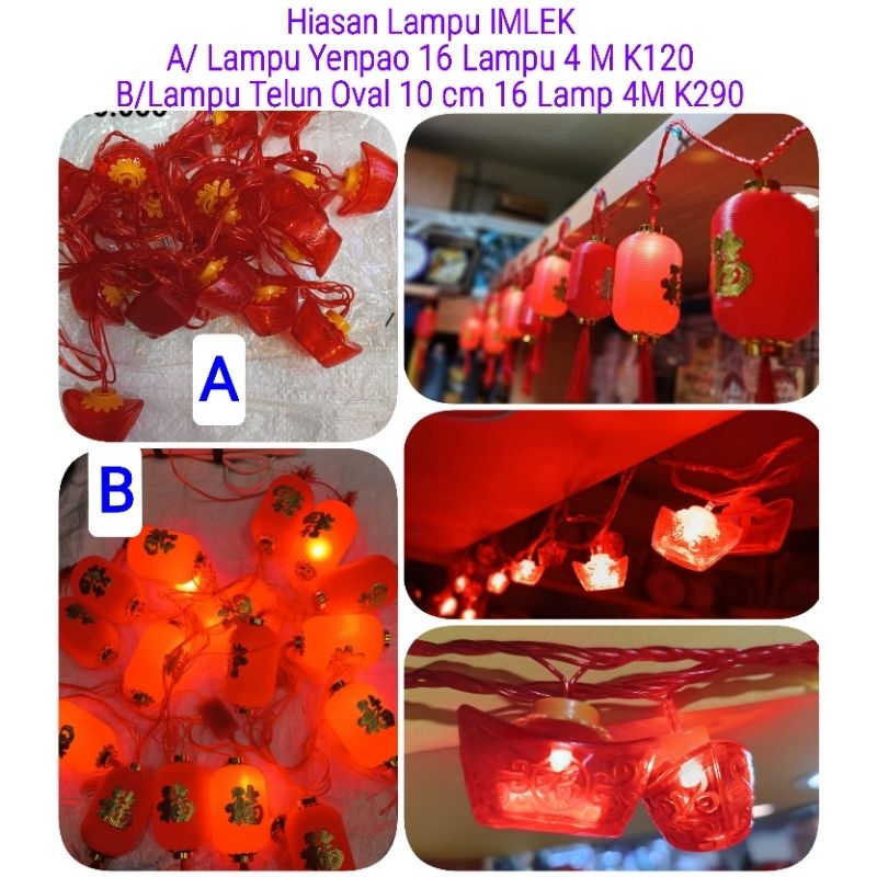 Hiasan dekorasi gantungan imlek lampu lampion pohon imlek sakura angpao
