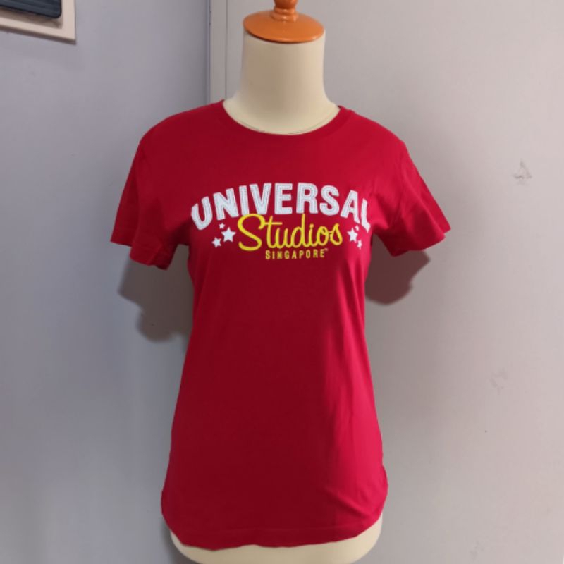 KAOS WANITA USS UNIVERSAL STUDIO SINGAPORE ORI RED