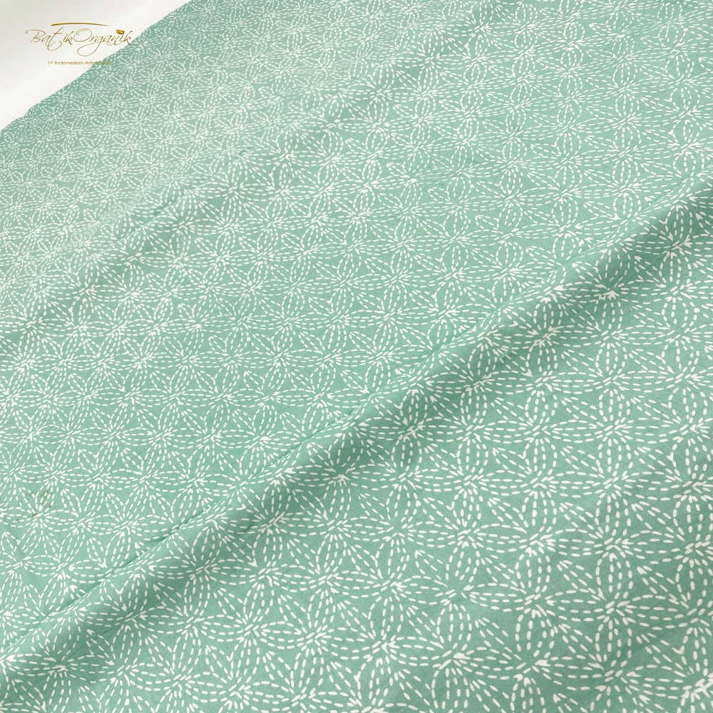 Kain Batik Katun Warna Turquoise-Mint