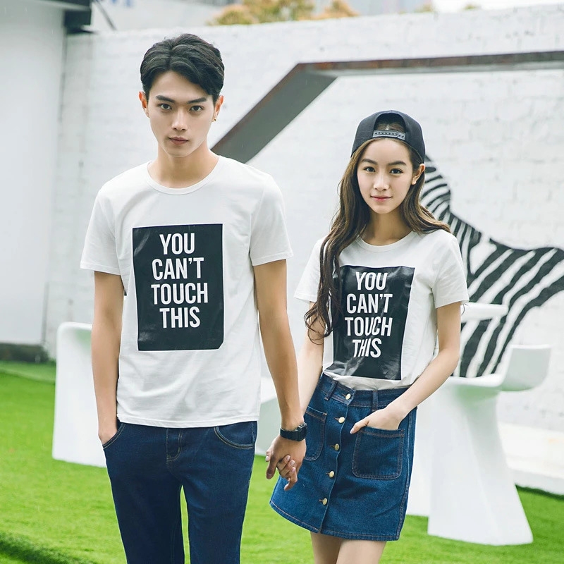 baju couple lengan pendek kapel bagus murah TOUCH kembar sama pacar kaos kapelan cowok cewek oblong 