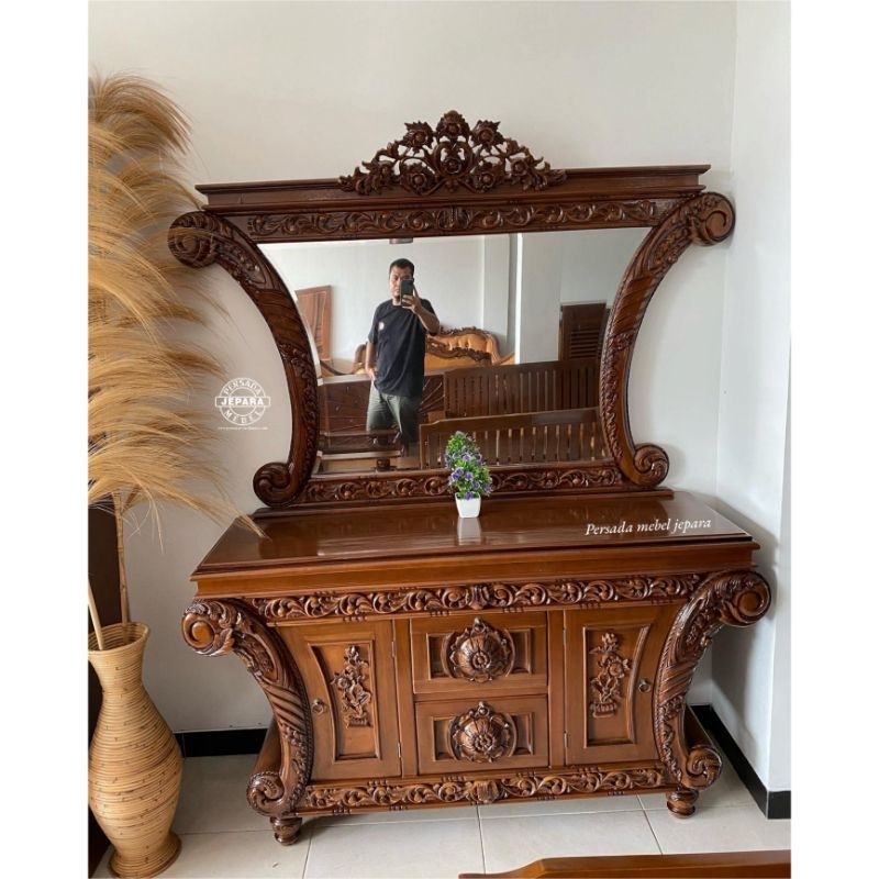 Bufet hias ukir jati jepara / Bufet rias / Bufet jati / Meja rias