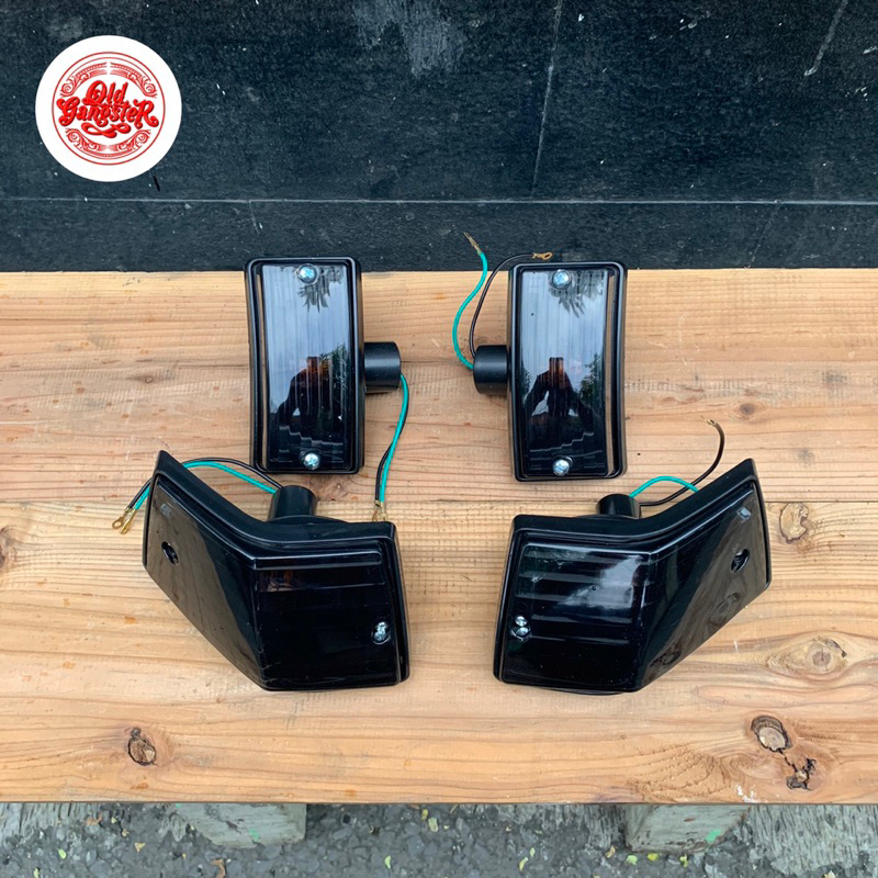 Lampu Sen Sein Vespa PX New PX Import Smoke Black