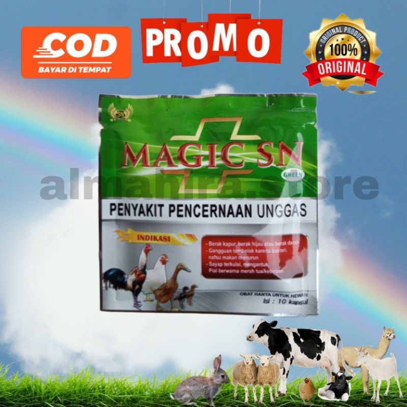 MAGIC SN HIJAU SASANA NGAPAK JAMU OBAT AYAM  SAKIT PENCERNAAN OBAT SNOT AYAM