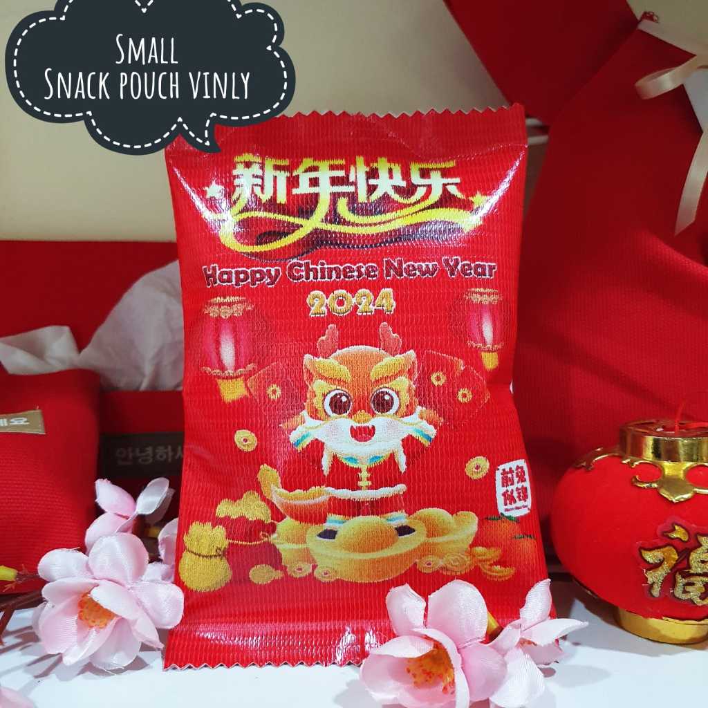 

CNY Imlek Chinese New Year Mini Pouch Vinyl Kemasan Snack Hampers Souvenir Pesta Set Hadiah Gift Ulang tahun