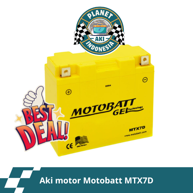 Aki Motor Motobatt MTX7D aki kering aki gel