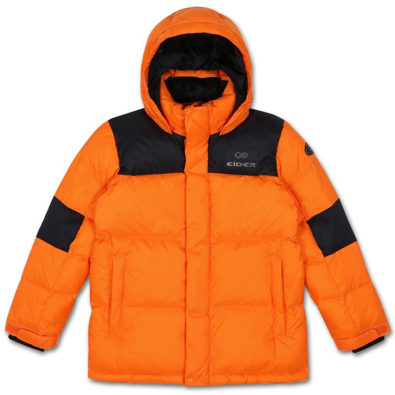 JAKET GUNUNG ANAK ANAK BULU HIKING CAMPING TRAVELLING WINTER DOWN KIDS JACKET ORIGINAL EIDER ORANGE