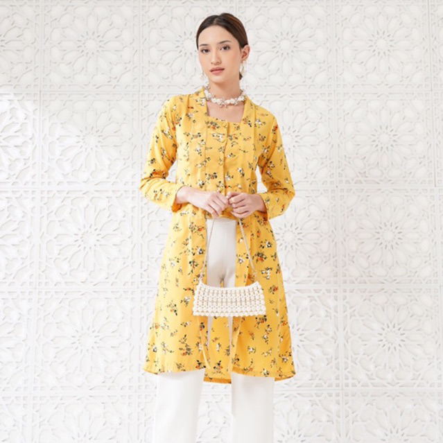 Kebaya Kutubaru Bunga Floral / Baju kondangan Bigsize Jumbo Ld 130/Baju Seragam Bridesmaid