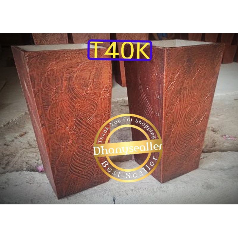 vas bunga Tinggi 40cm vas bunga kayu vas bunga tembaga artificial