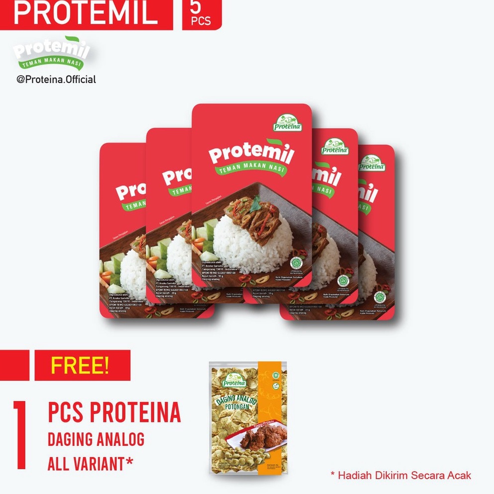 

FLASH SALE Protemil 5pcs FREE 1pcs Proteina Daging Analog