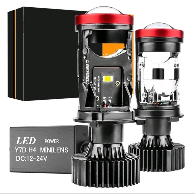 Lampu Utama Y7D-H4  Lampu Led Mobil/Motor Soket H4 Flat SATUAN