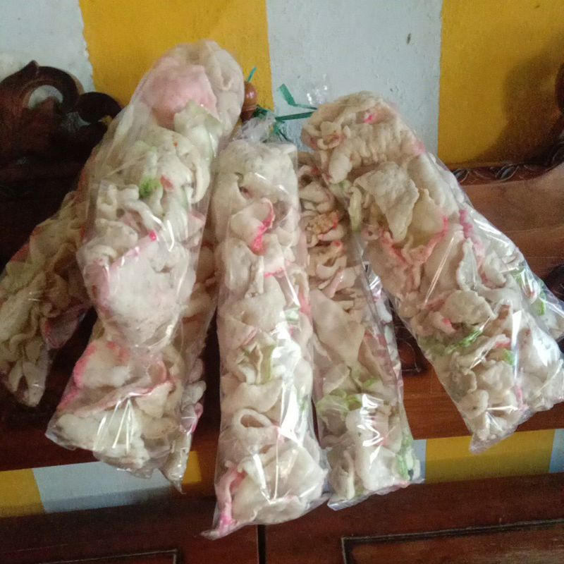 

Kerupuk upil/Opak upil Rasa Pedas Manis