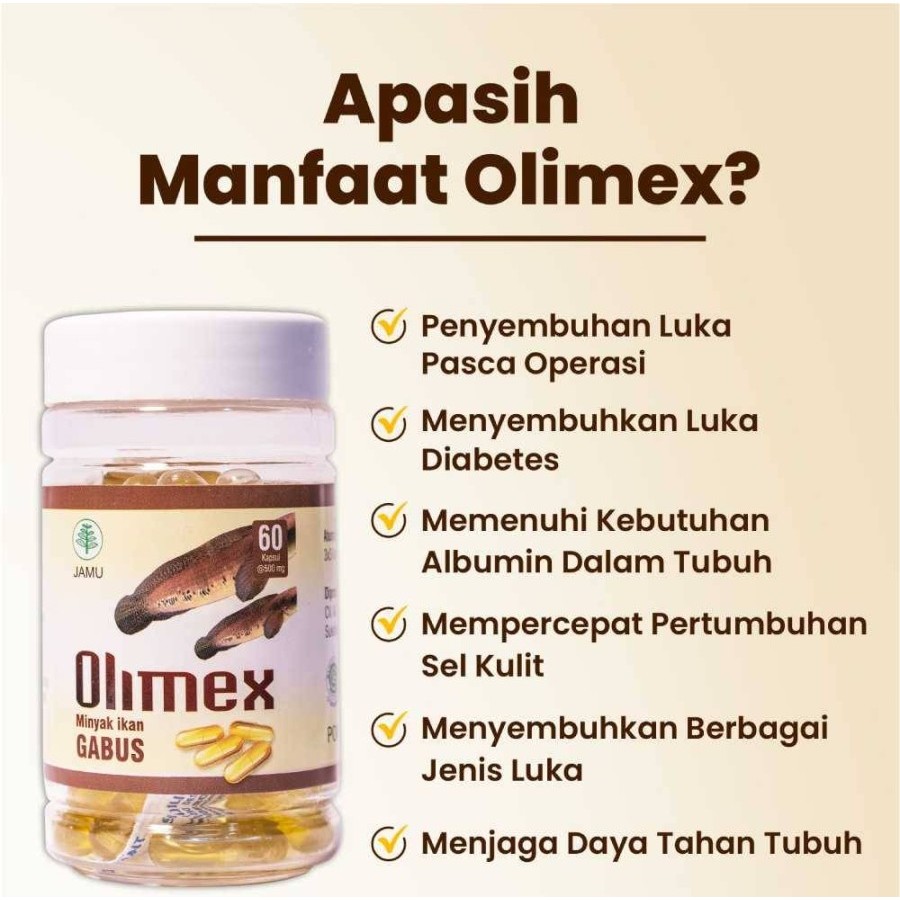 Olimex Minyak Ikan Gabus Asli Original Obat Luka Pasca Operasi