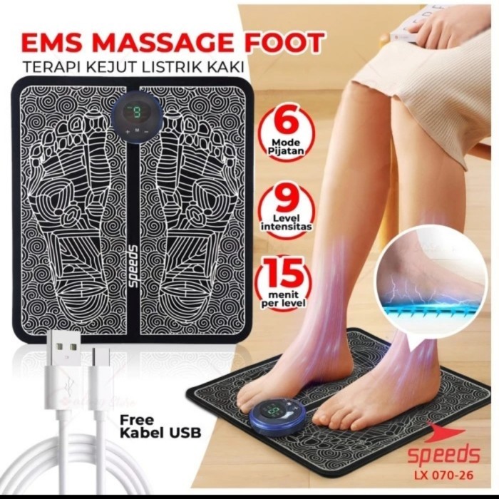 Alat Pijat Kaki Electric EMS Foot Massage Mat Alat Pijat Refleksi Kaki Elektrik Akupuntur Kaki Menin