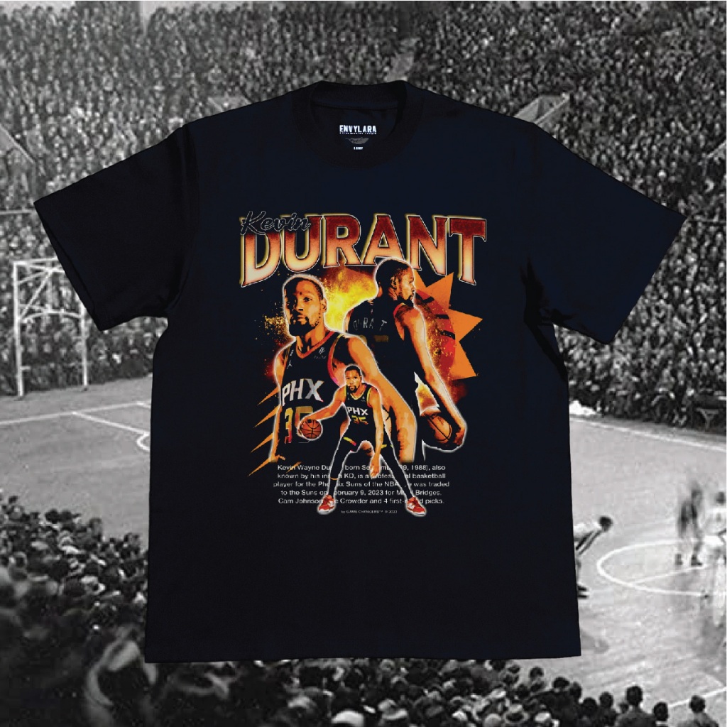 Kevin Durant KD Phoenix Suns Tshirt Heavyweight Cotton Combed 16s Kaos NBA Vintage Bootleg