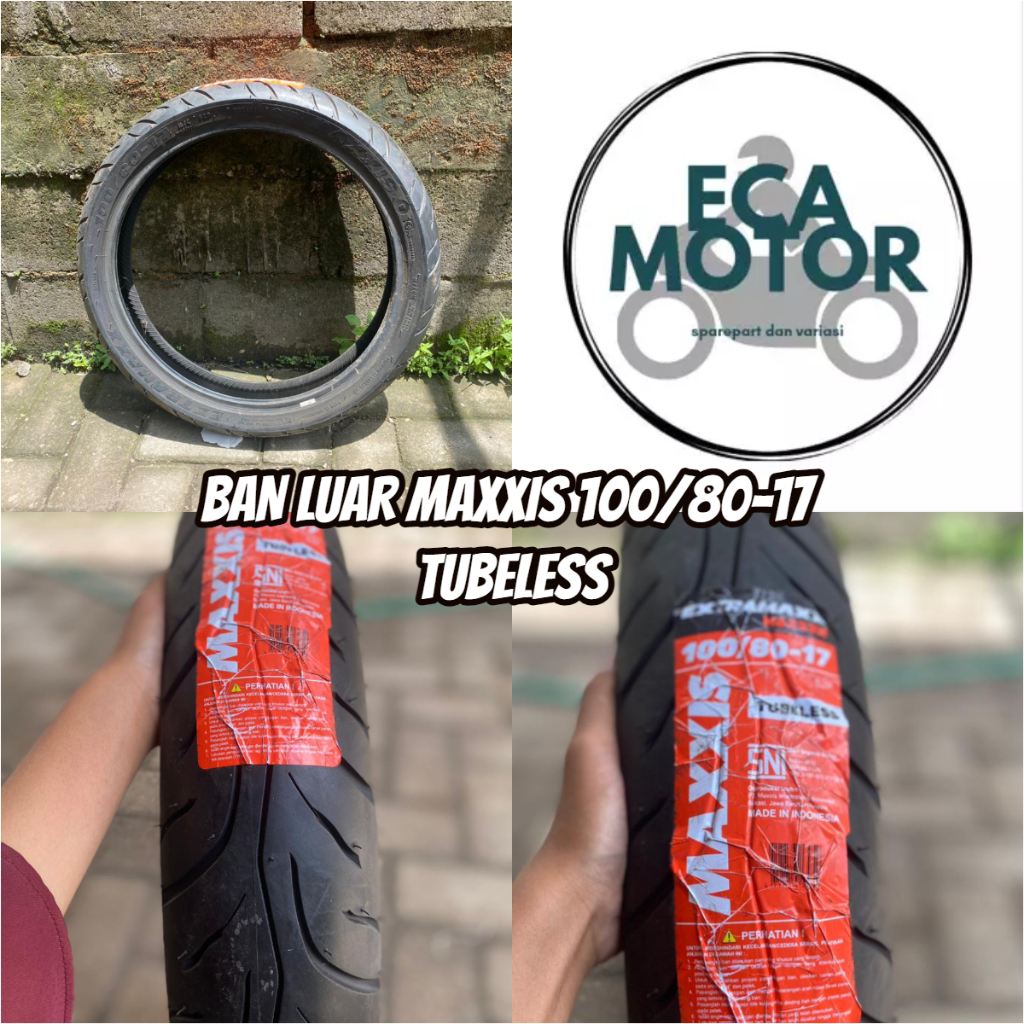 BAN LUAR MAXXIS M6233 UKURAN 100/80-17 TUBLESS || BAN LUAR MOTOR BEBEK RING 17 MAXXIS M6233 100/80-1