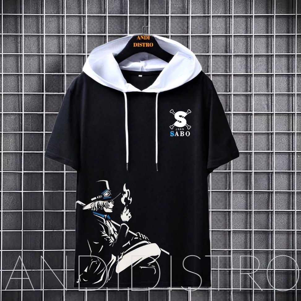 GROSIR MURAH Kaos hodie one piece terlaris kaos hodie sablon sabo one piecekaos hodie pria sablon mu