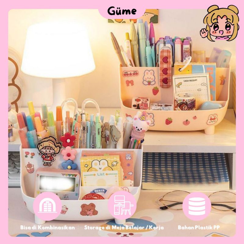 

Güme - Rak Alat Tulis 6 Sekat Multifungsi / Rak Kosmetik Kekinian Pastel (FREE STICKER)