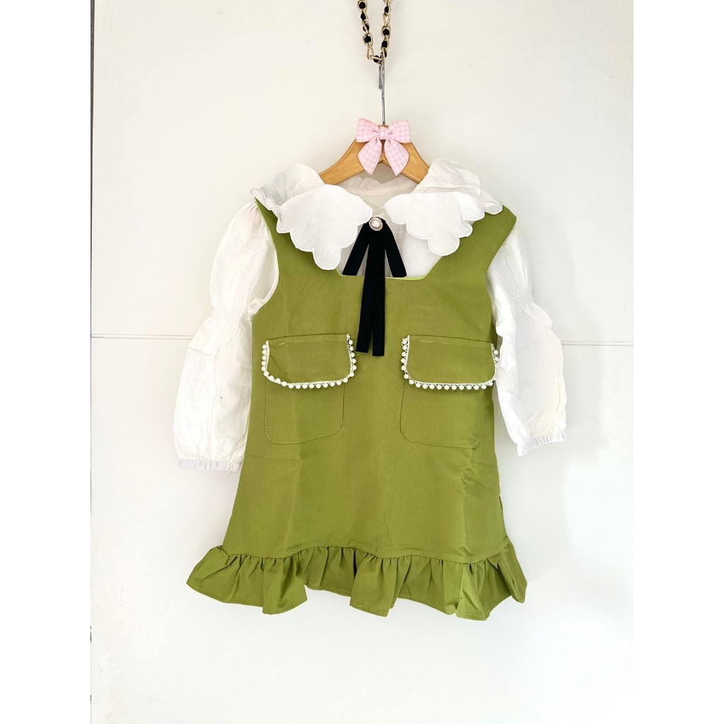 [Niukids] 1-6  Tahun - DRESS 2 IN 1 GIRL MAGESTIC  - FASHION ANAK  - OOTD ANAK PEREMPUAN IMPORT