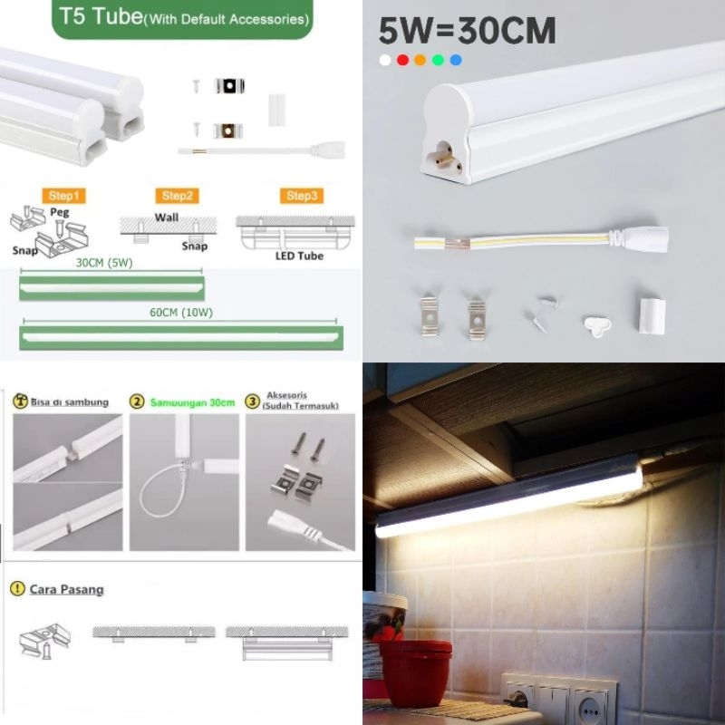 Lampu led T5 Panjang 30 Cm