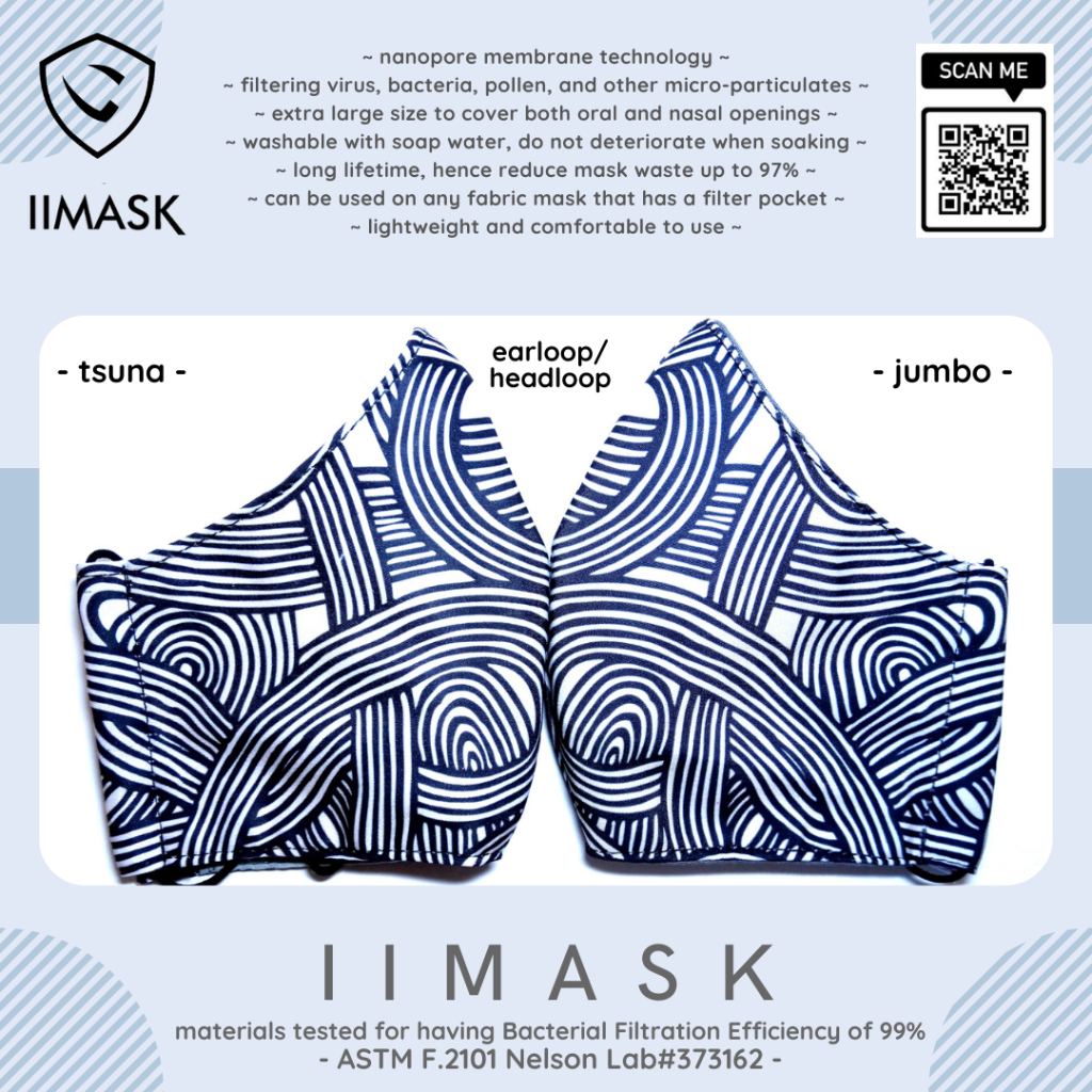 IIMASK Jumbo | Masker Kain dengan Filter BFE-99