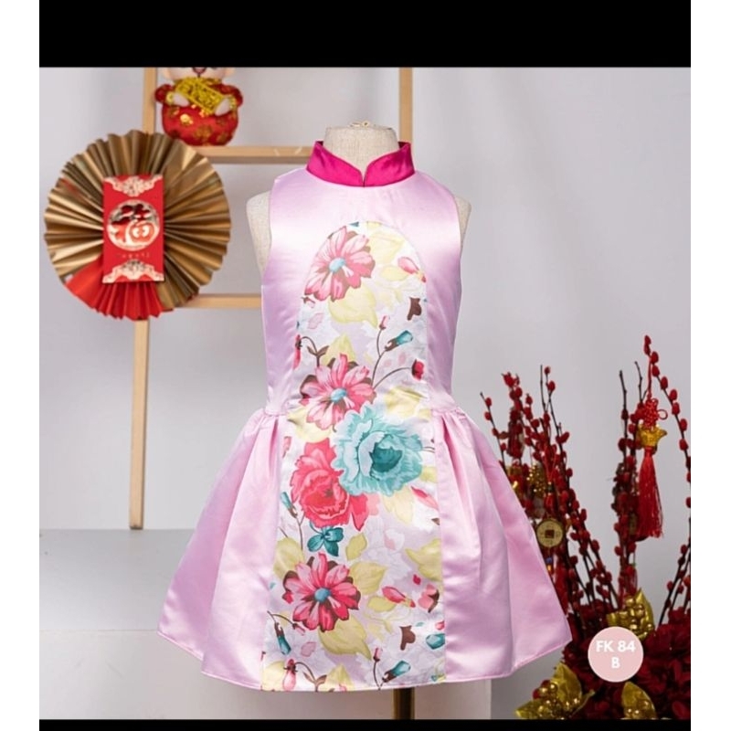 1-7Y / CHEONGSAM DRESS ANAK / DRESS IMLEK ANAK / BAJU IMLEK ANAK PEREMPUAN / DRESS IMLEK ANAK CEWEK 