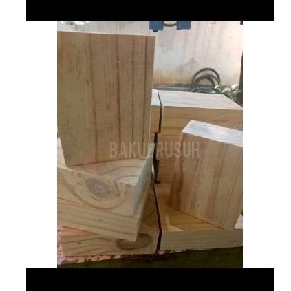 balok kubus kayu jati belanda 20x7,5x3 cm