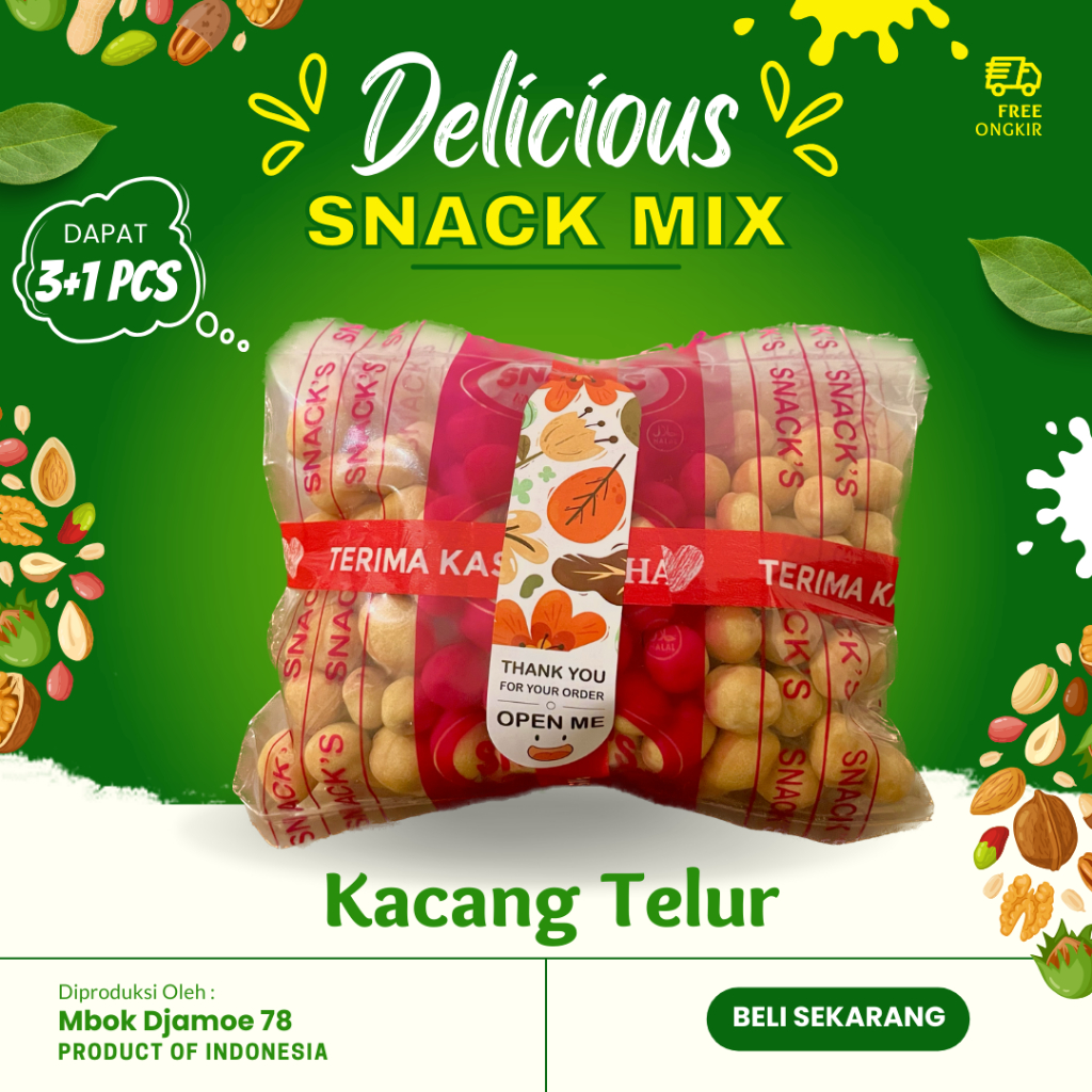 

Camilan Snack Kacang Telur Cap Mbok Djamoe 78