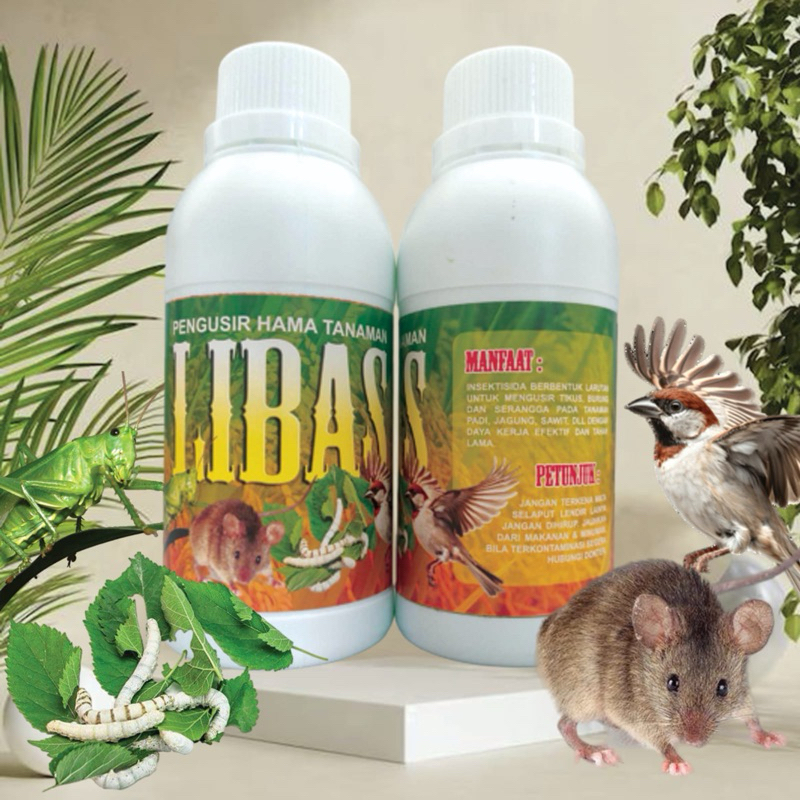 LIBAS - Insektisida Pembunuh Hama Tanaman Pembasmi Tikus Belalang Burung Racun Serangga 250 ml