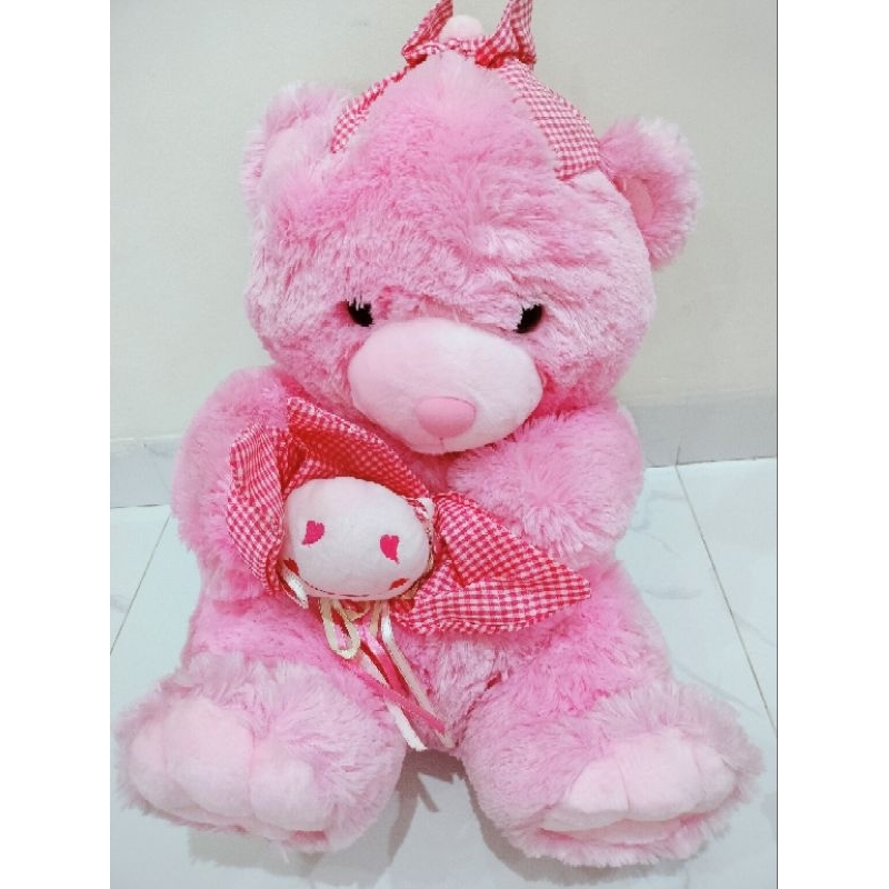 boneka Teddy bear pink Jumbo boneka beruang pink