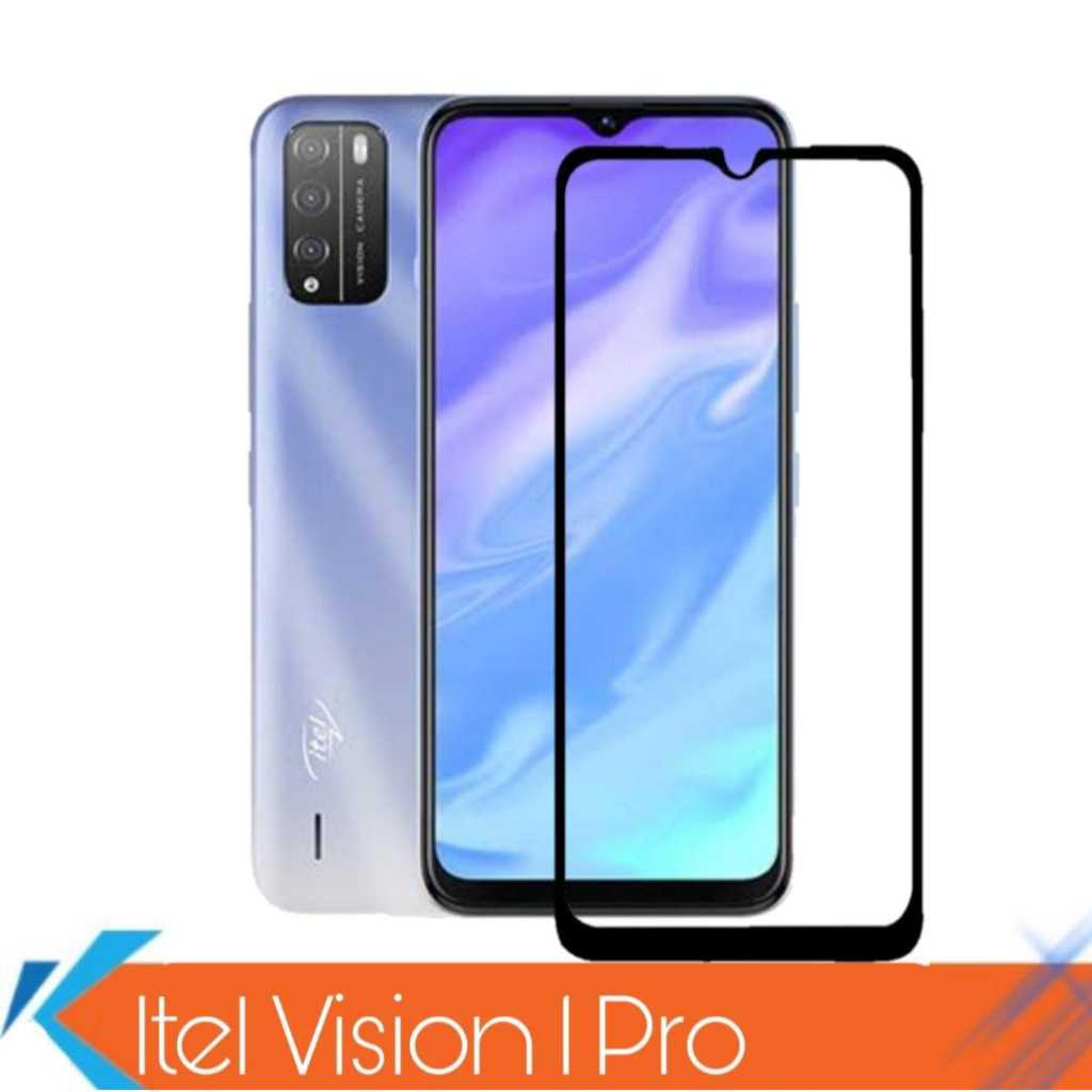 Tempered Glass Full cover Itel Vision 1 Pro Anti Gores Full Layar Itel Vision 1 Pro