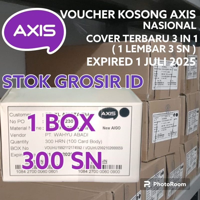 Voucher Kosong Axis 1 box 300 sn