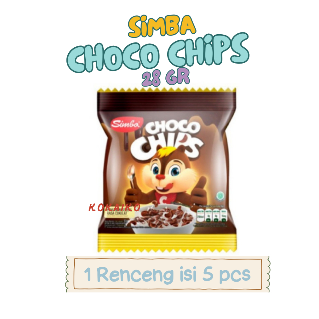 

Chocochips 1 Renceng 5 pcs @28gr