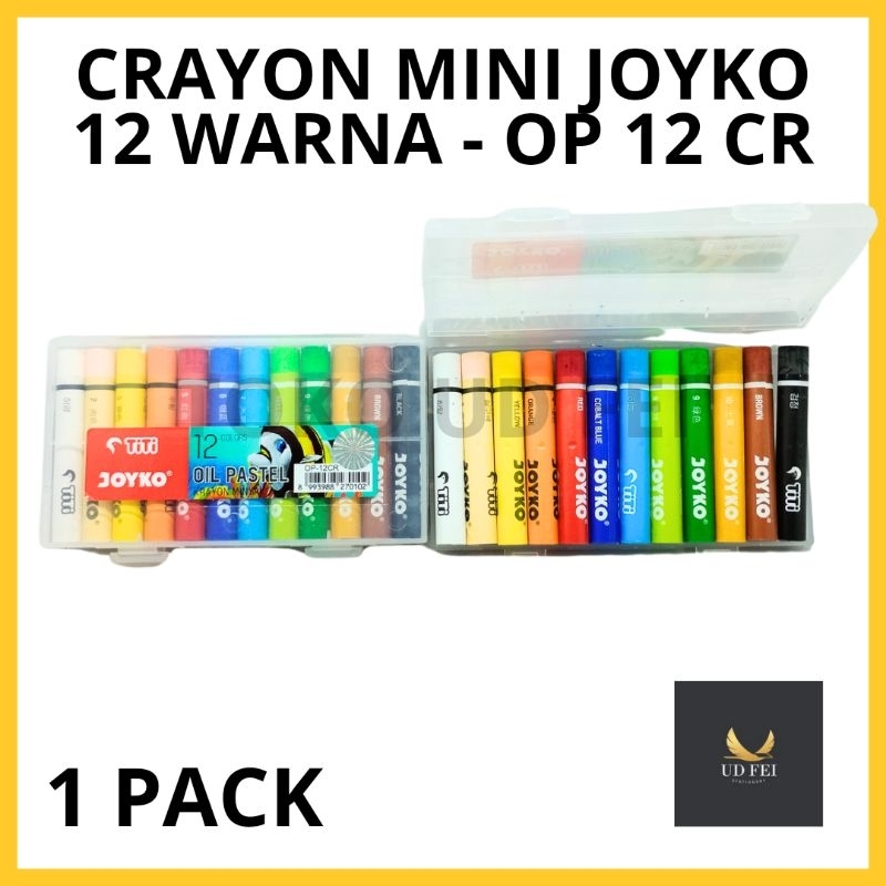 

(1 PACK) Crayon mini joyko / crayon mini 12 warna joyko/ Krayon mini joyko