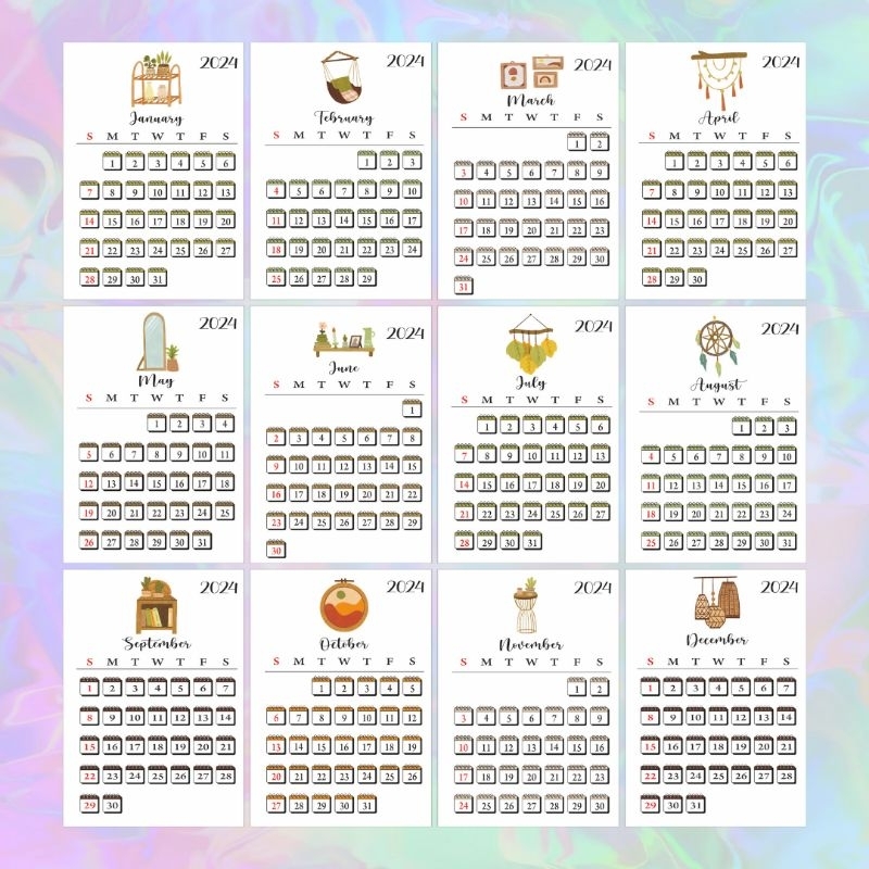 

[A5/B5] KALENDER 2025 (12 BULAN) 2 IN 1
