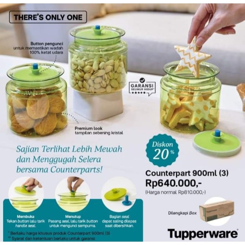 Counterpart tupperware 900 ml / toples tupperware