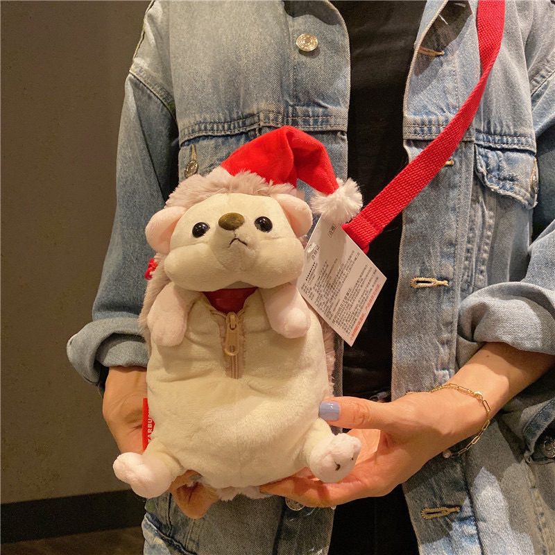 Starbucks China 2019 Christmas edition thermos with little hedgehog bag