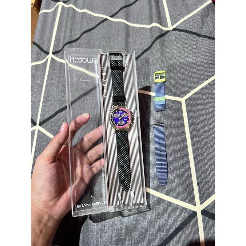 RARE Swatch Chrono Blue Chip SCK101 Tahun 1992