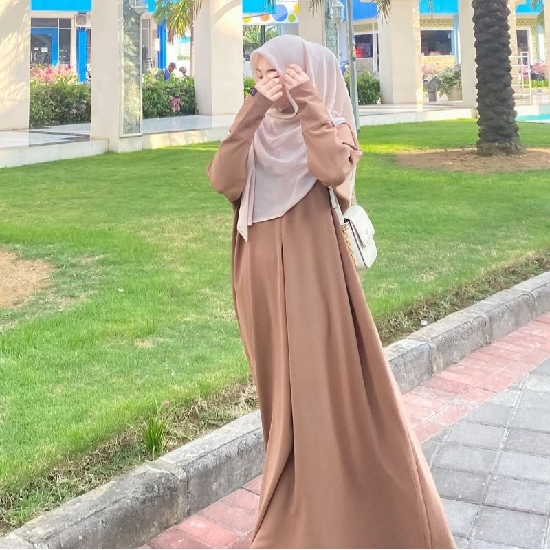Abaya Hitam Turkey Shaima Gamis Bahan Crinkle Zayena Indonesia